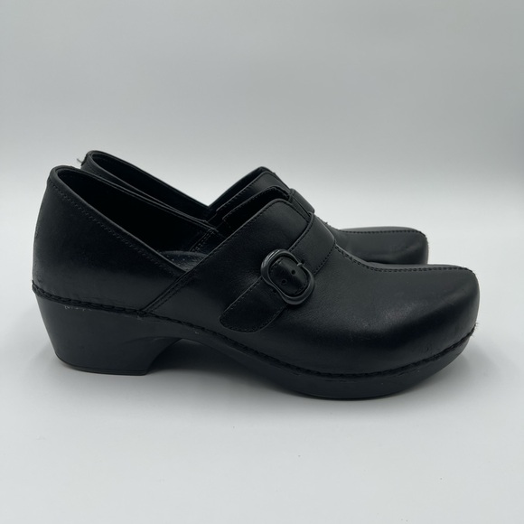 Dansko Women’s Size 40 US 9.5-10 Black Tamara Leather Clog Slip On Workwear - Picture 4 of 14